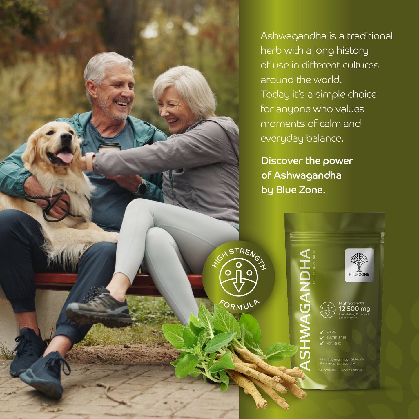 Ashwagandha 12500mg per capsule, That Calms Your Mind. Focuses Your Energy. Naturally