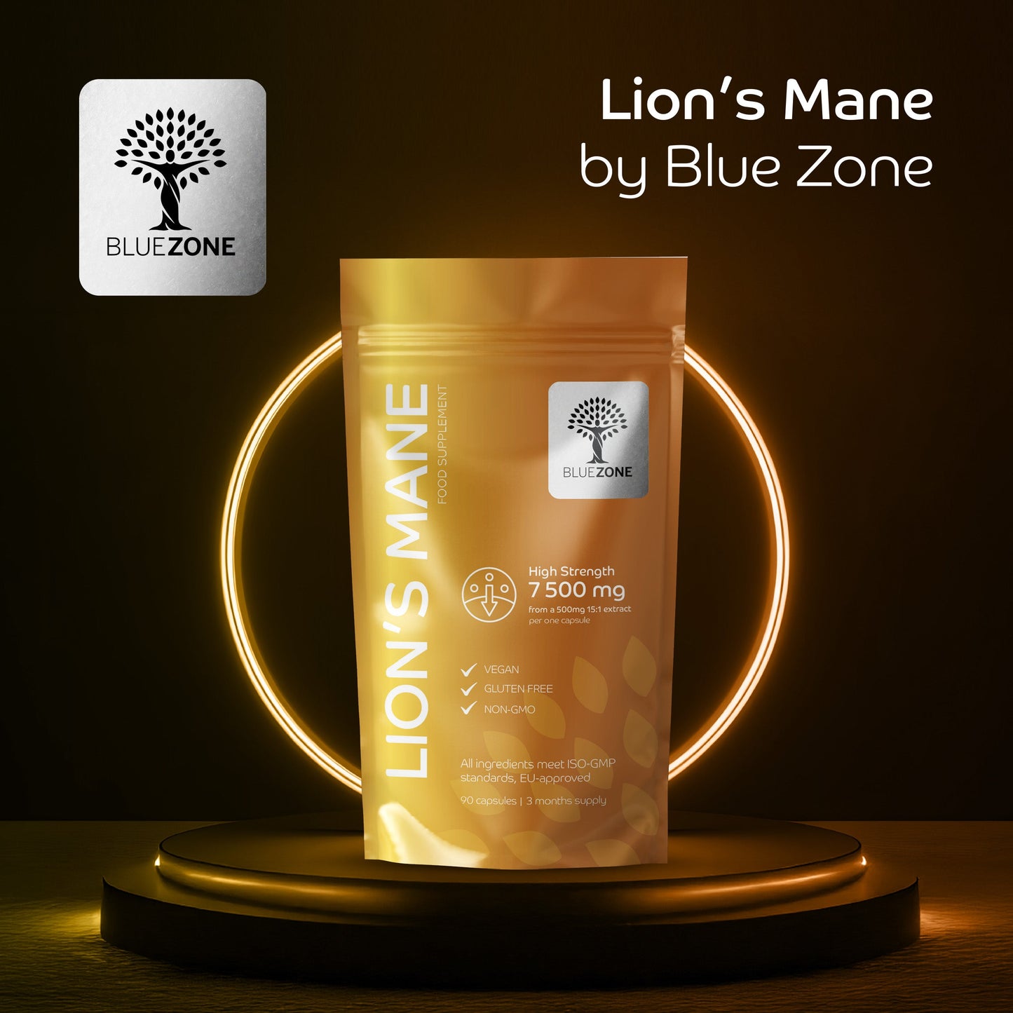Lion’s Mane 7500mg per capsule for Clarity, Calm and Cognitive Strength