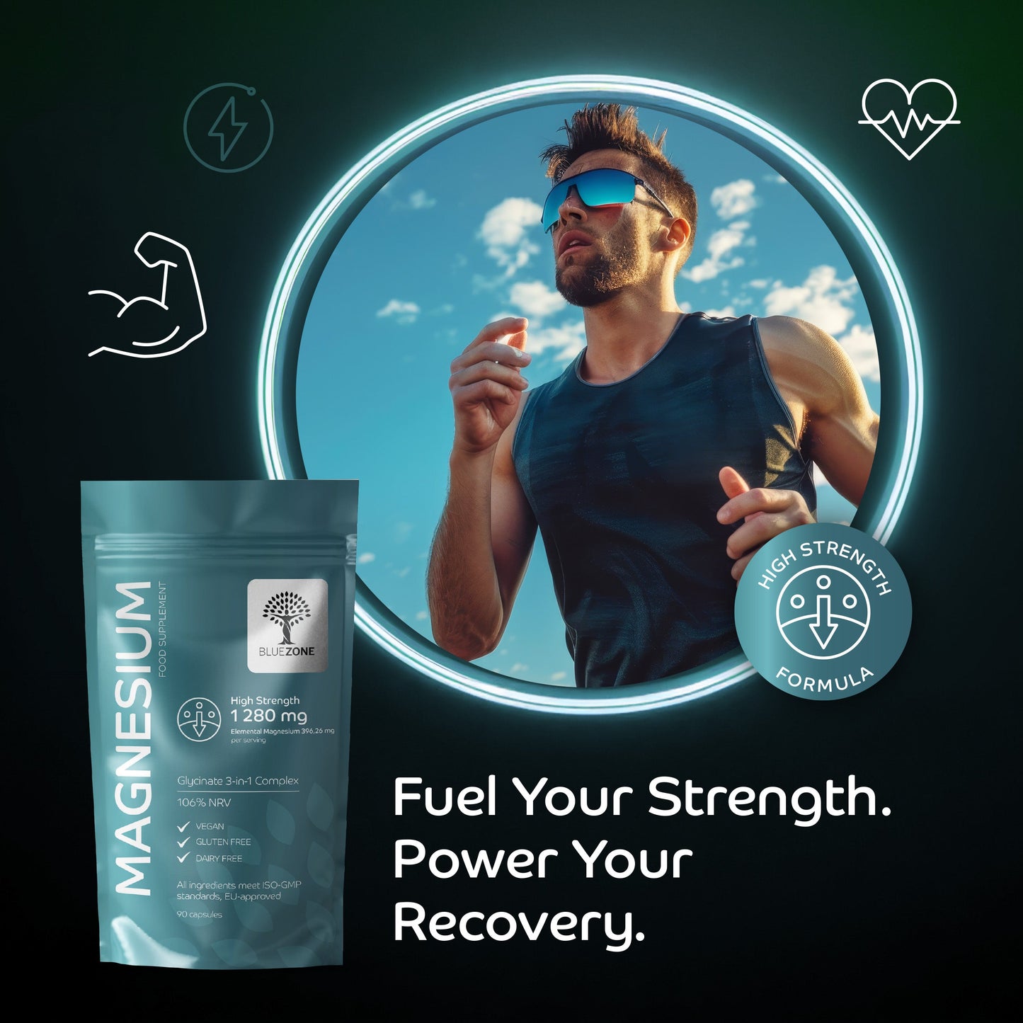 Magnesium Glycinate 3-in-1 Complex 106% NRV That Powers More Than Muscle
