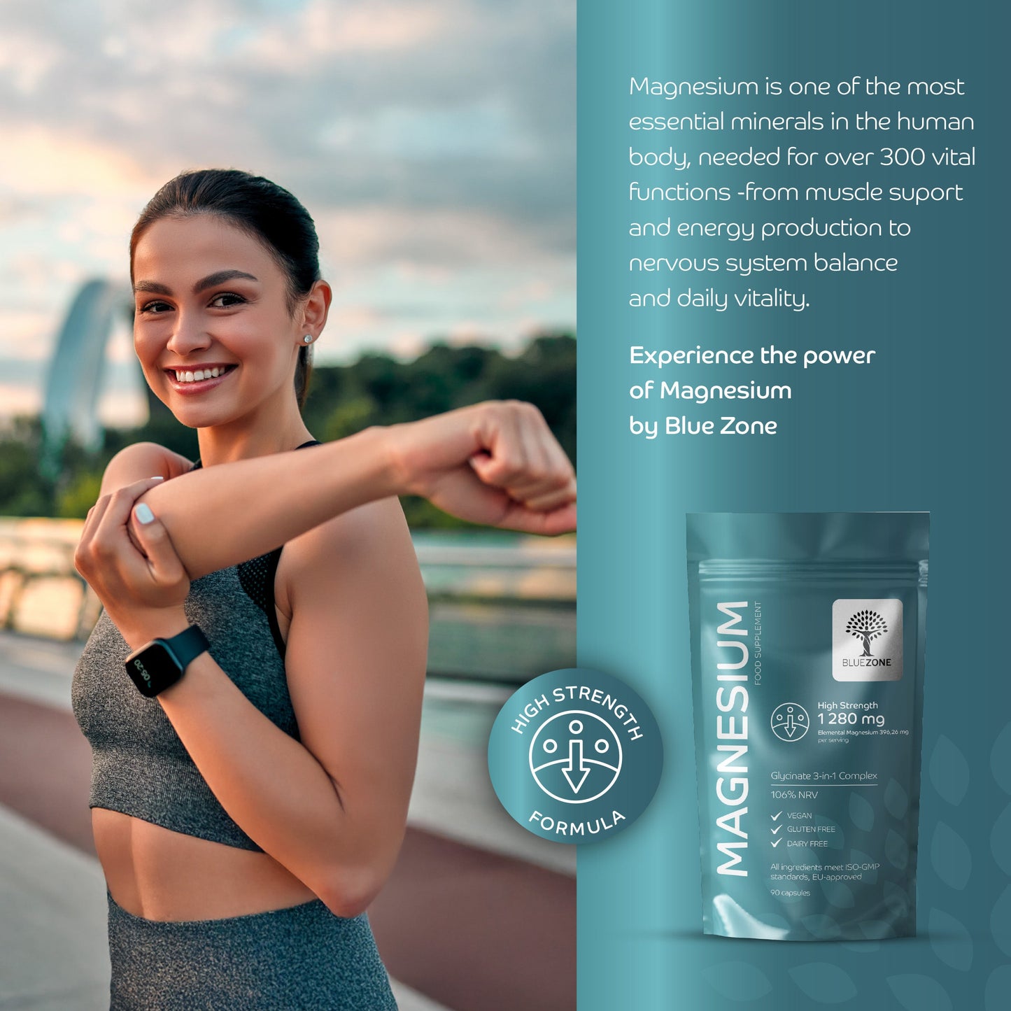 Magnesium Glycinate 3-in-1 Complex 106% NRV That Powers More Than Muscle