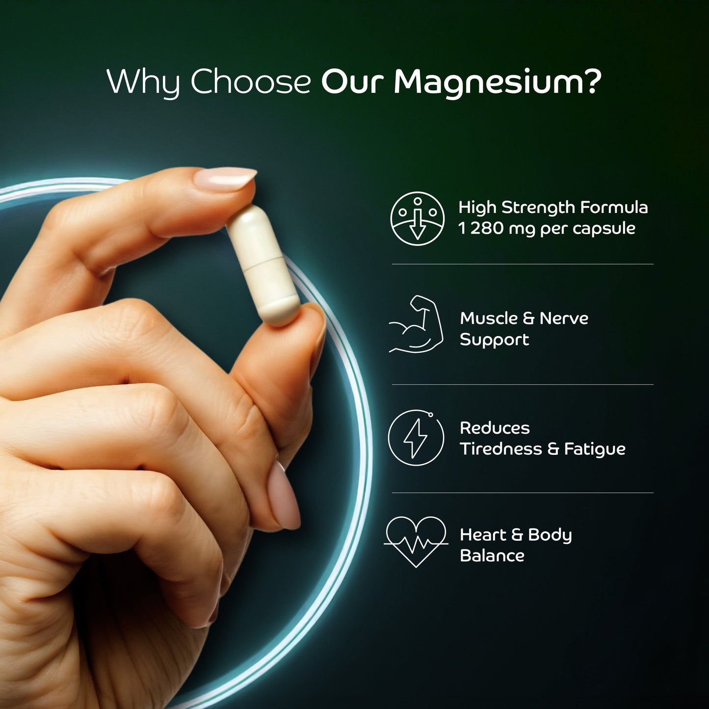 Magnesium Glycinate 3-in-1 Complex 106% NRV That Powers More Than Muscle