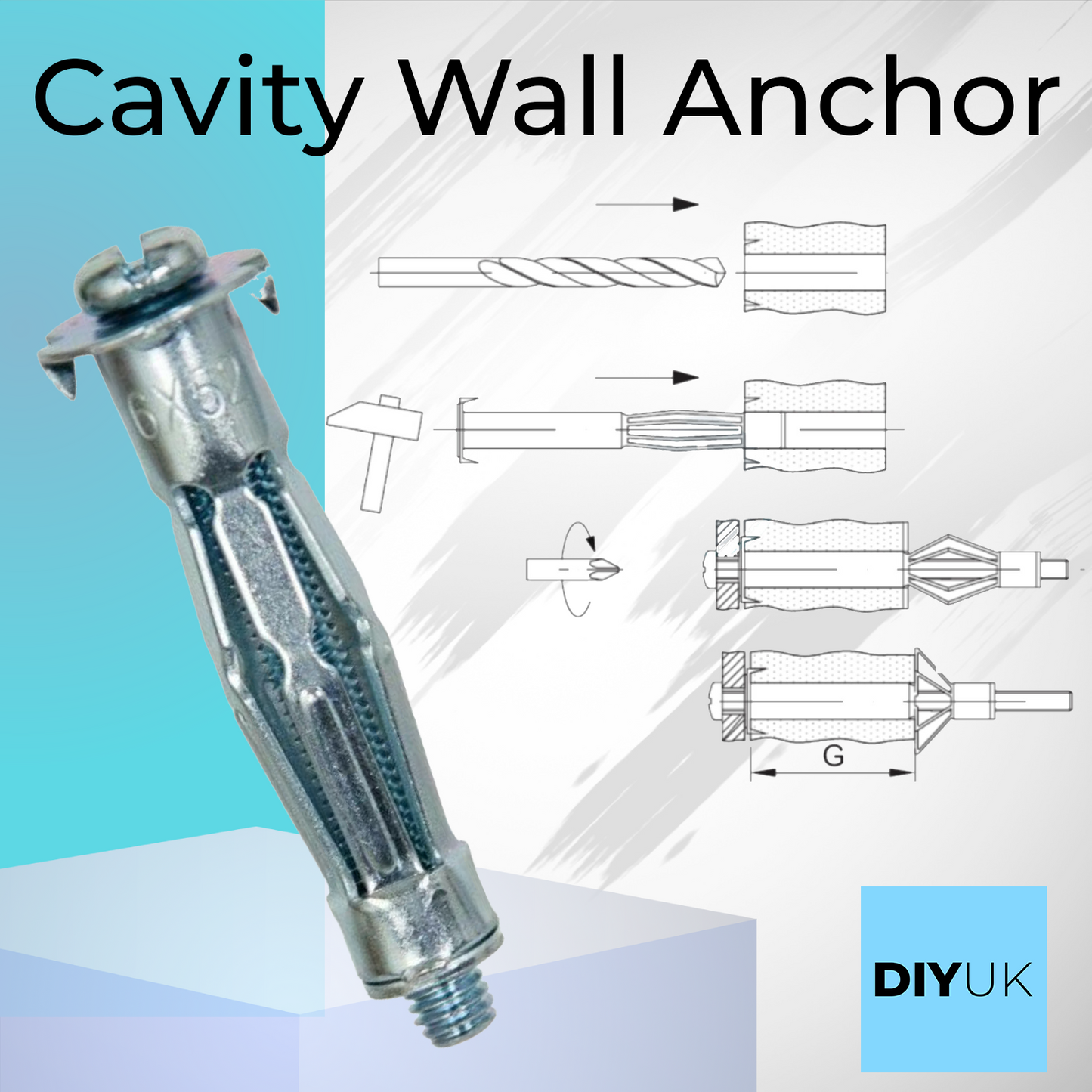 Hollow Wall Anchor Fixings Plasterboard Cavity Wall Anchors Heavy Duty Metal Plugs Molly
