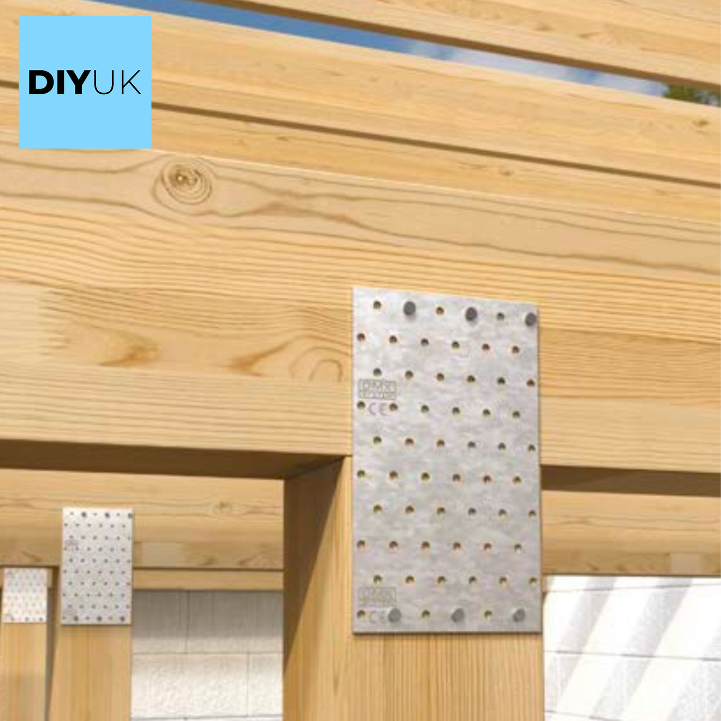 Heavy Duty Galvanised Steel Flat Mending Connecting Plate Joining Bracket