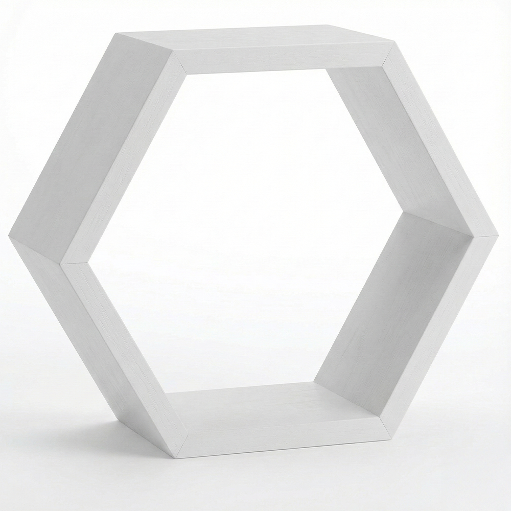 Premium Modular Hexagon Floating Shelf | 18mm Thick Heavy-Duty MDF Honeycomb Wall Display | Geometric 30cm x 26cm Shelving Unit for Lounge, Plant & Books | Made in EU