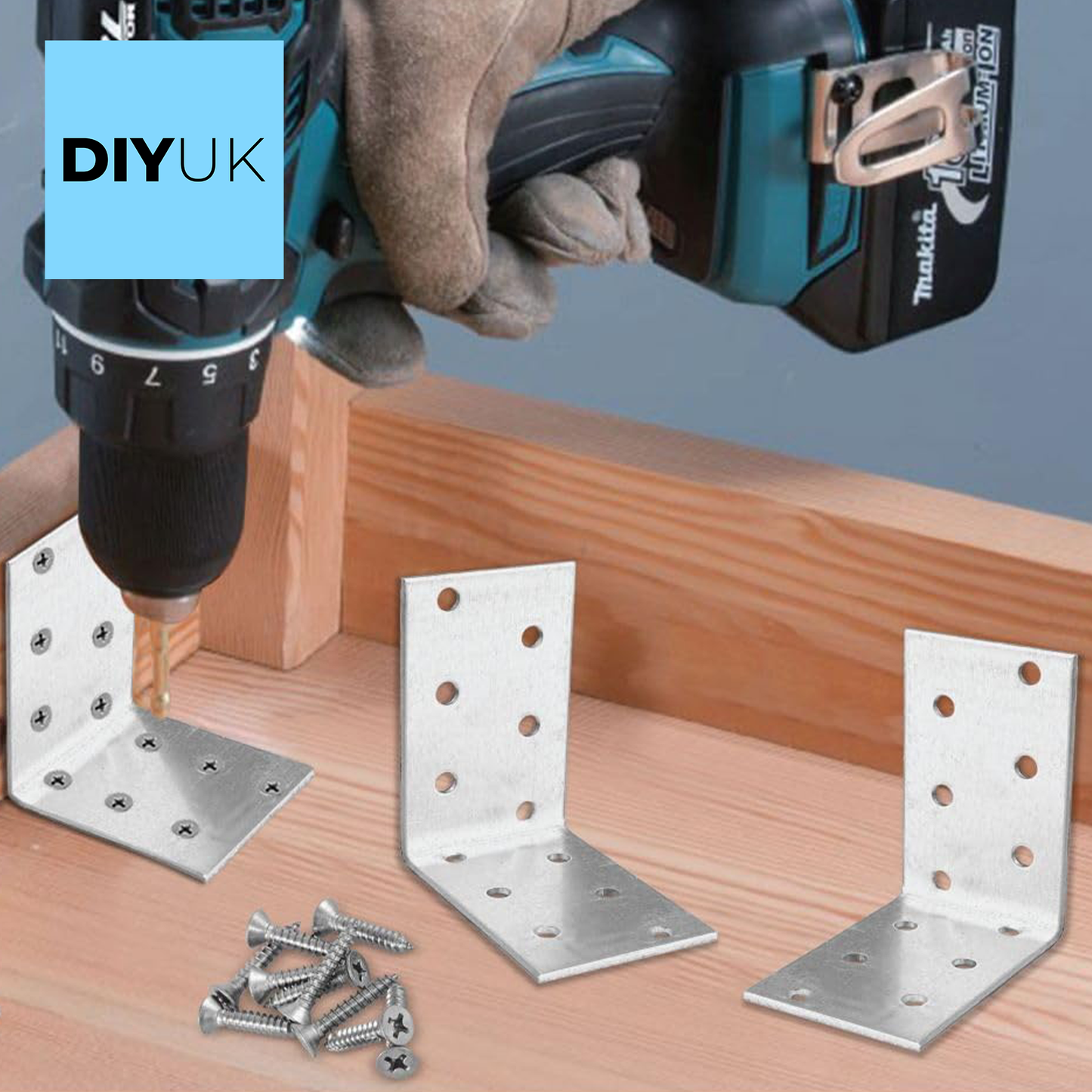 Angle Bracket Corner Brackets Heavy Duty Galvanised Steel for Structural Support