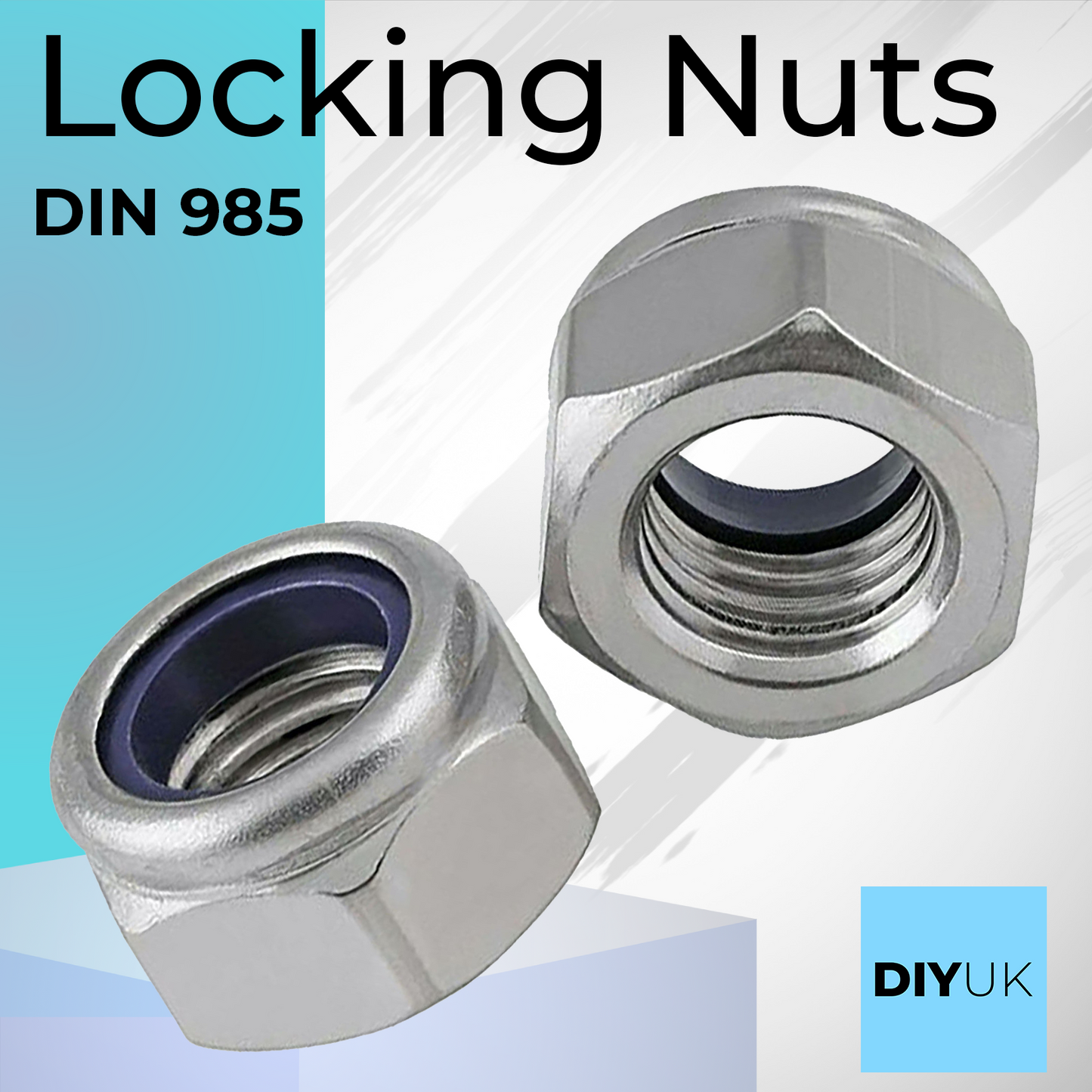 Locking Nuts Nylon Insert Lock Nut Steel Zinc Plated Nyloc DIN 985