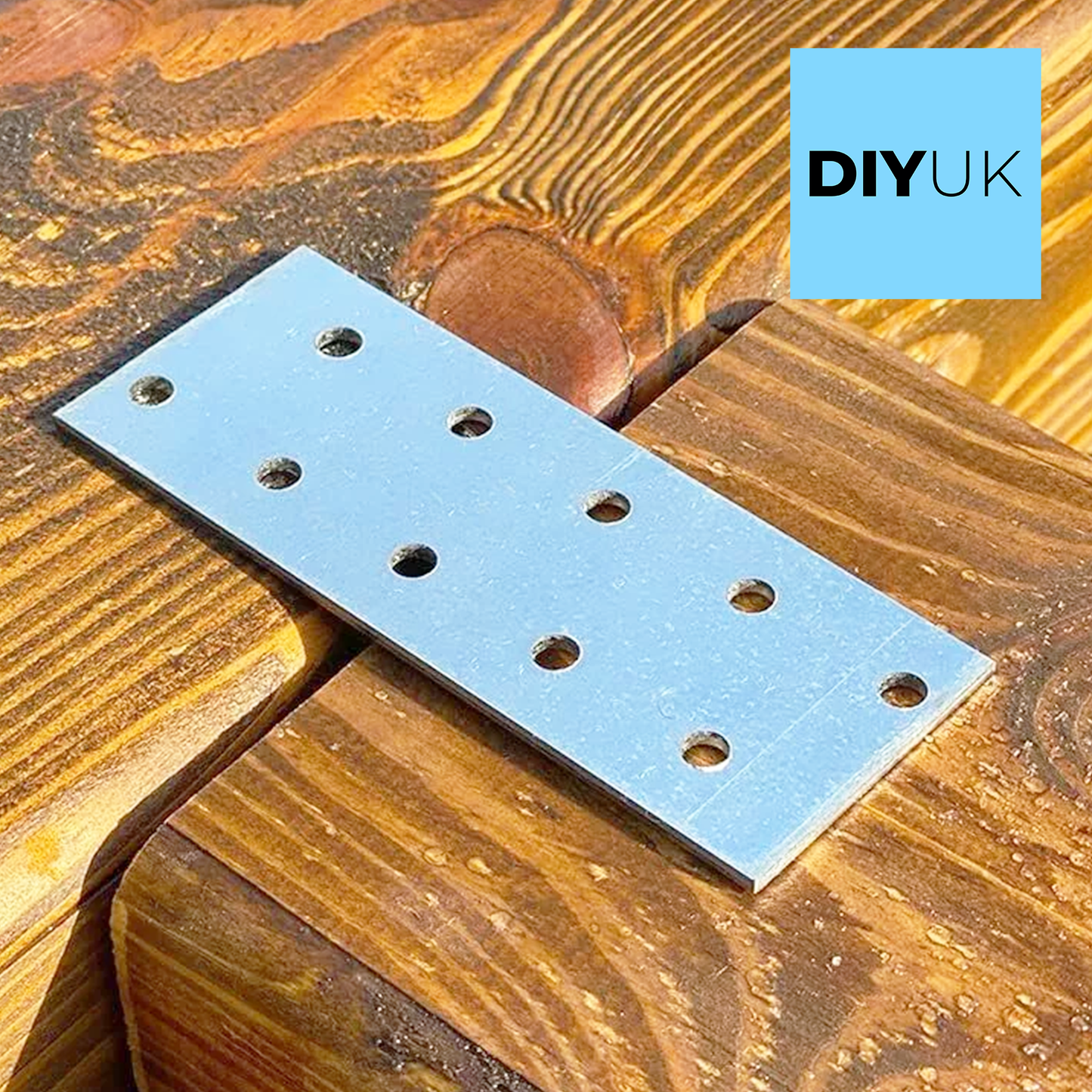 Heavy Duty Galvanised Steel Flat Mending Connecting Plate Joining Bracket