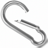 DIYUK Heavy Duty Galvanised Steel Carabiner Clip, DIN 5299C Spring Snap Hook, Zinc Plated, M4-M14 (40-180mm), 11 Sizes