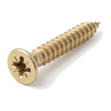 DIYUK Multi-Purpose Wood Screws, Pozi Countersunk, Yellow Zinc Plated (YZP) Hardened Steel, 2.5-6.0mm, 40 Sizes, Packs of 20 to 500