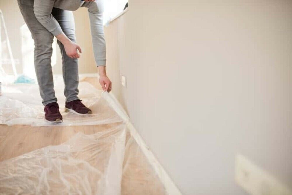 Large Polythene Dust Sheet 4m x 5m Plastic Decorating Cover Painting Waterproof