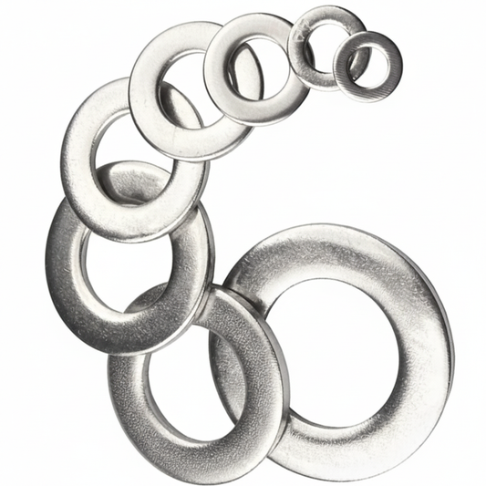 Flat Washers DIN 125 / ISO 7089 Form A - A4 (316) Marine Grade Stainless Steel - Metric Sizes M1.6 to M30