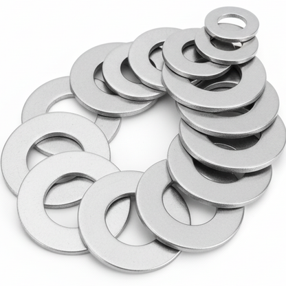 Flat Washers DIN 125 / ISO 7089 Form A - A4 (316) Marine Grade Stainless Steel - Metric Sizes M1.6 to M30