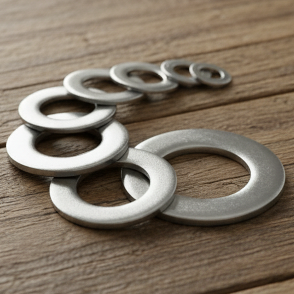 Flat Washers DIN 125 / ISO 7089 Form A - A4 (316) Marine Grade Stainless Steel - Metric Sizes M1.6 to M30