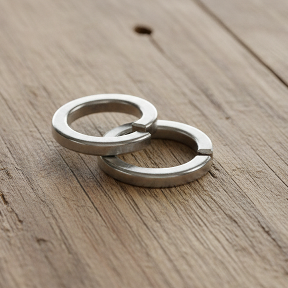 Split Lock Spring Washers DIN 127, A2 Stainless Steel, Helical Anti-Vibration Locking Washer