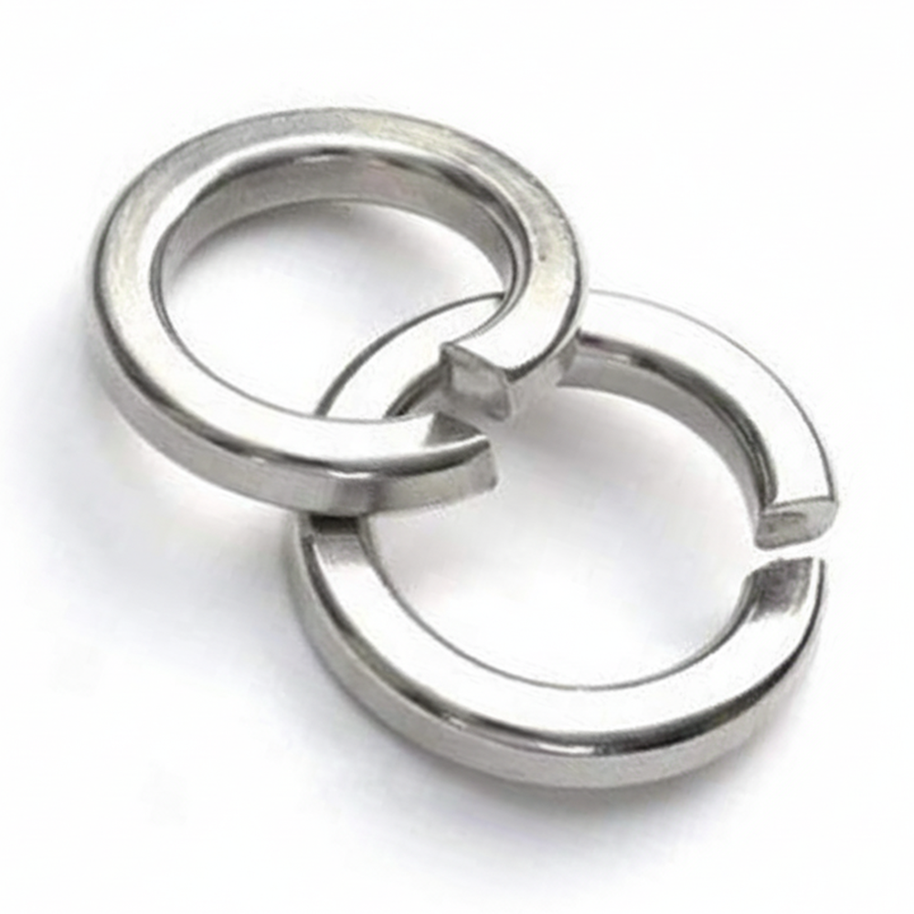 Split Lock Spring Washers DIN 127, A2 Stainless Steel, Helical Anti-Vibration Locking Washer