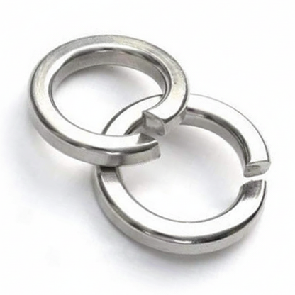 Split Lock Spring Washers DIN 127, A2 Stainless Steel, Helical Anti-Vibration Locking Washer