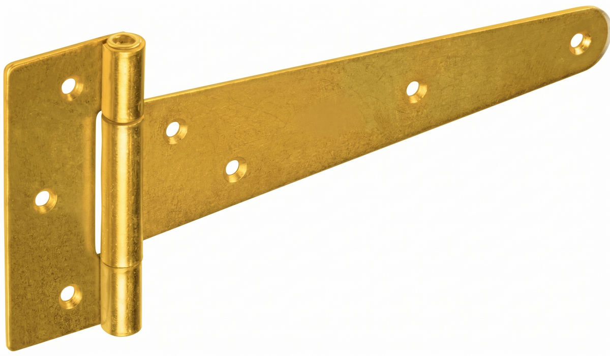 Tee Hinges GOLD GALVANISED Heavy Duty High Quality Strap T Hinge Door Gate Shed - DIYUK