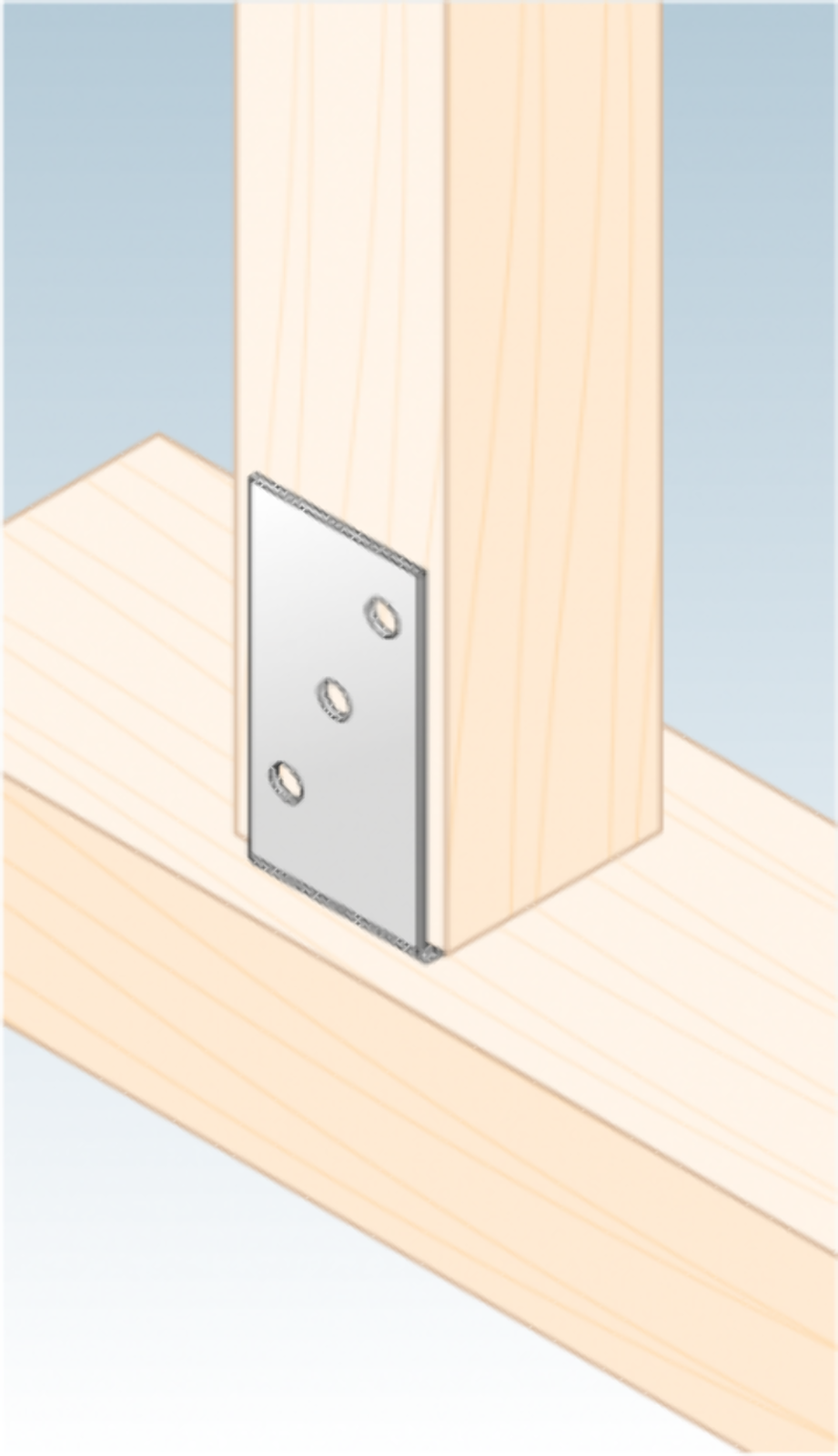 Fence Post Support U-Shape Bolt Down Base Bracket 4mm Galvanised