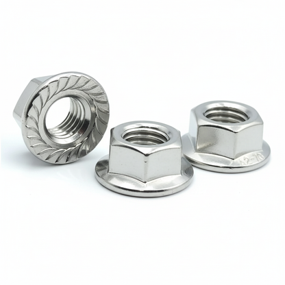 Serrated Flange Nuts DIN 6923 - A2 Stainless Steel Locking Nuts