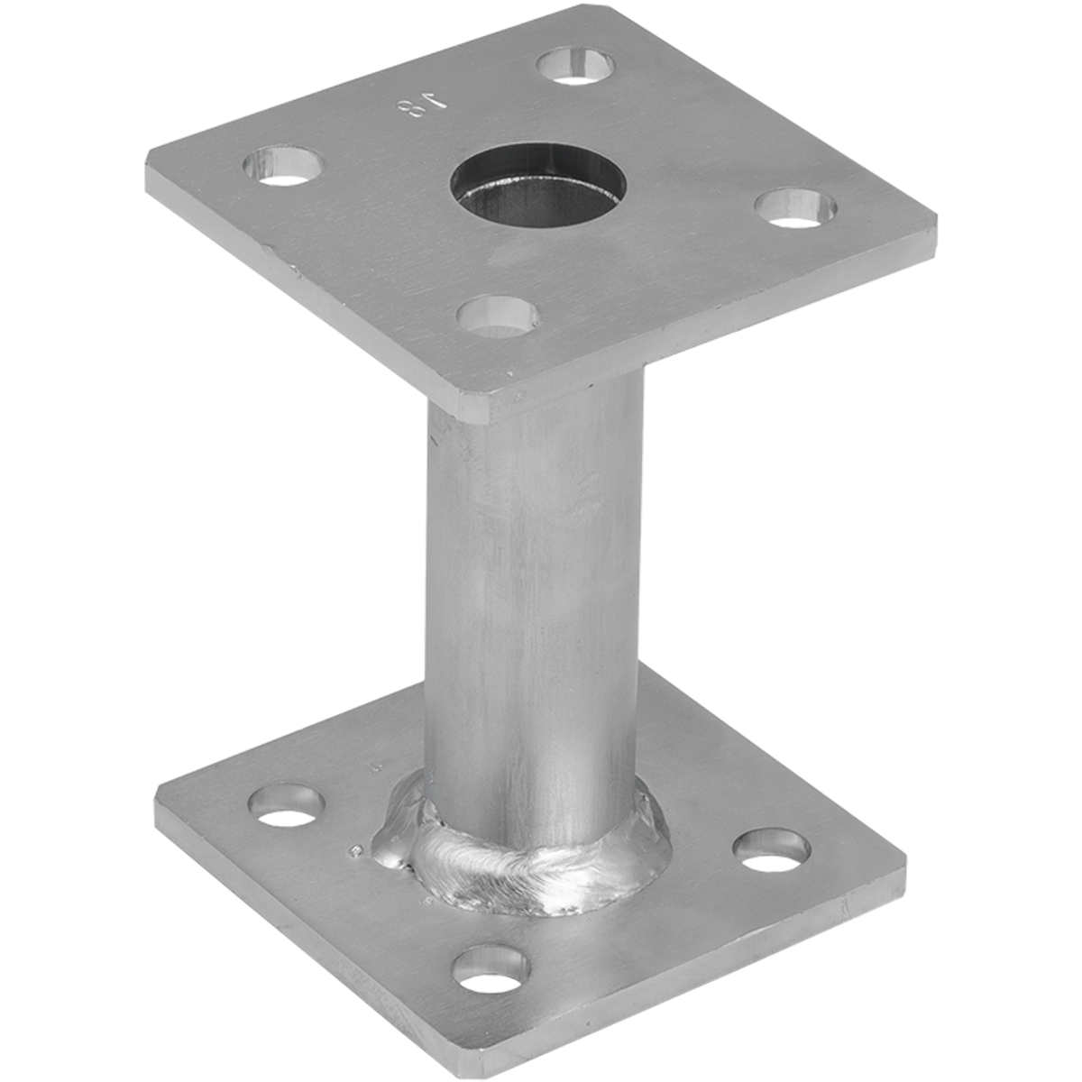 Heavy Duty 4mm Galvanised Elevated Bolt-Down Post Base Bracket