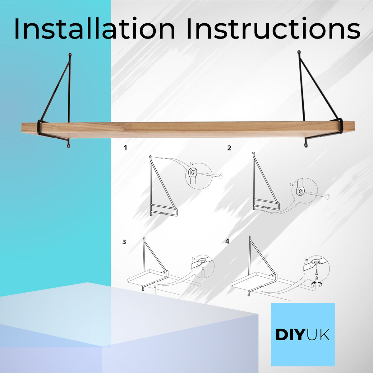 Wooden Floating Shelf, Elegant Wall Mounted Natural Paulownia Shelving for Modern Home Decor - DIYUK