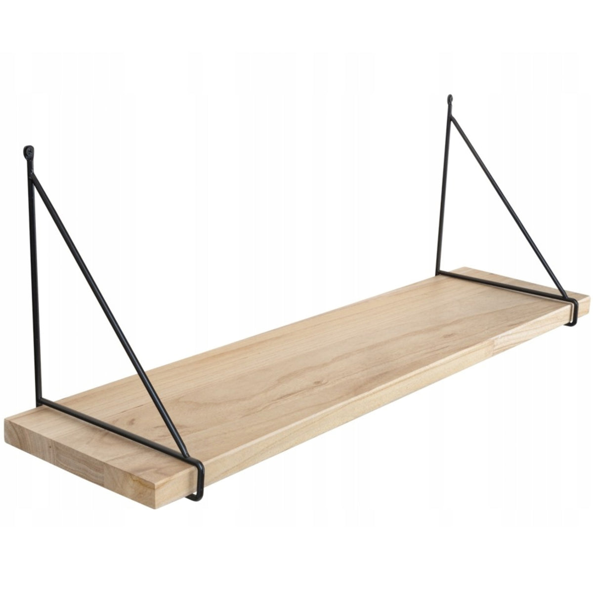 Wooden Floating Shelf, Elegant Wall Mounted Natural Paulownia Shelving for Modern Home Decor - DIYUK