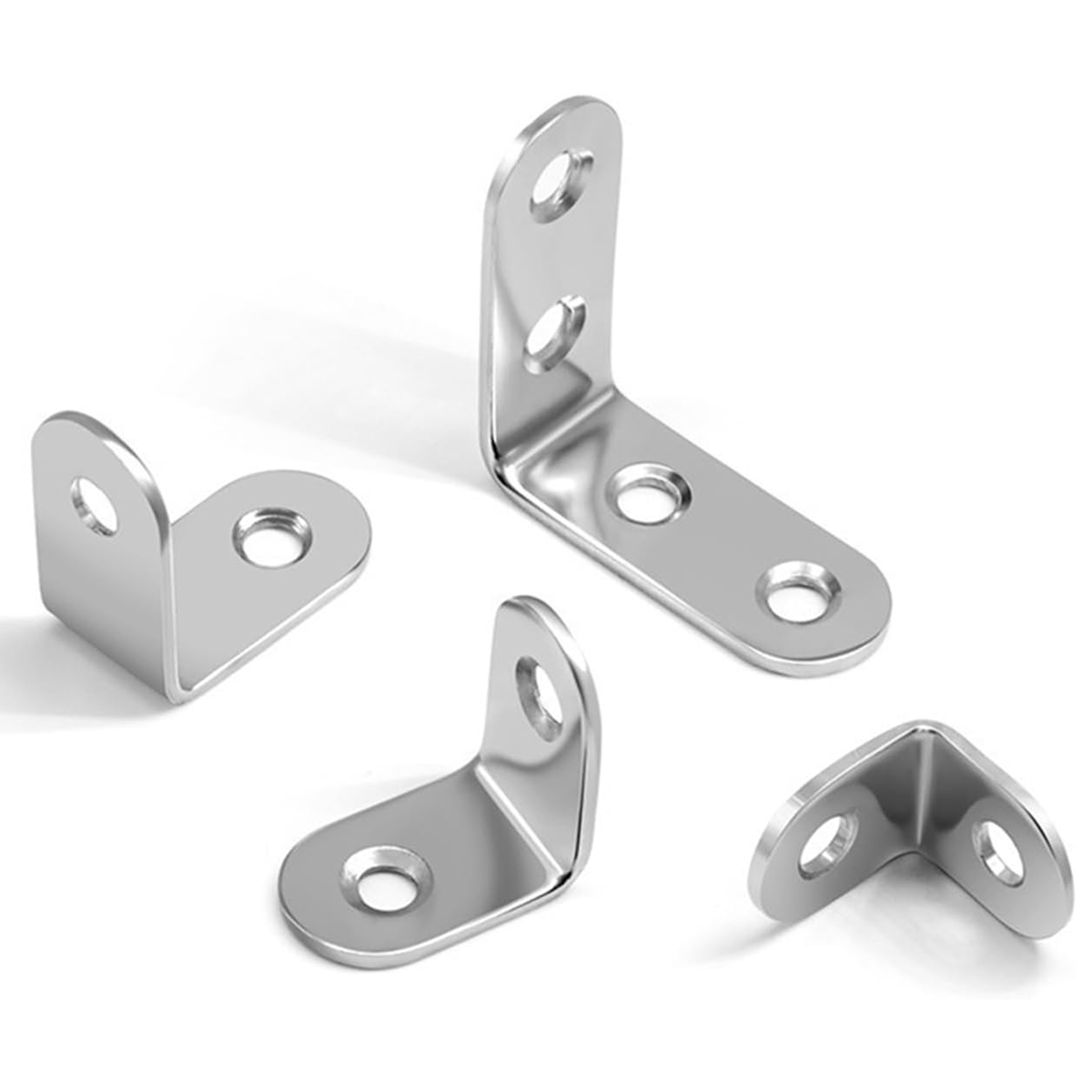 Angle Brackets, Corner Brace Zinc Plated Steel L Shape T2mm Metal Plate Repair Bracket - DIYUK
