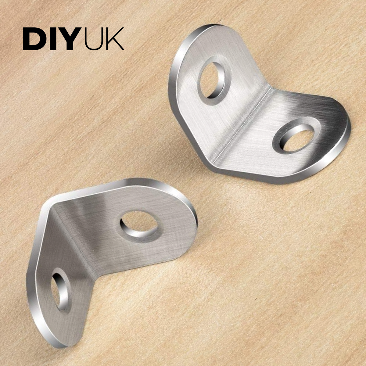 Angle Brackets, Corner Brace Zinc Plated Steel L Shape T2mm Metal Plate Repair Bracket - DIYUK
