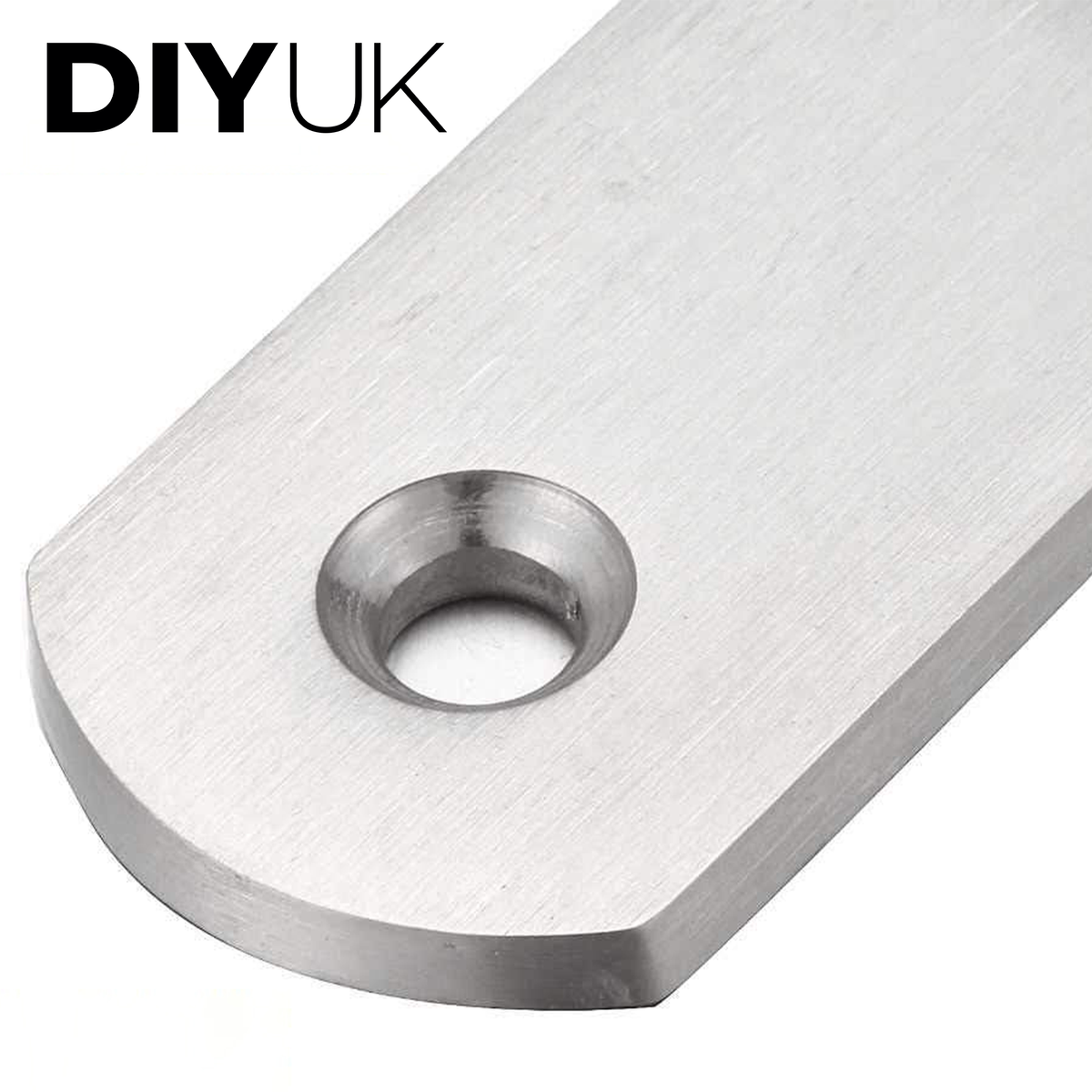 Flat Brackets For Wood, Straight Brace, Mending Plates Premium Steel Galvanised Connecting Repair Fixing - DIYUK