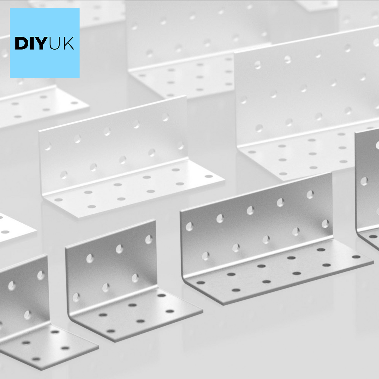 Heavy Duty Angle Brackets | 2mm Galvanised Steel L Corner Brace