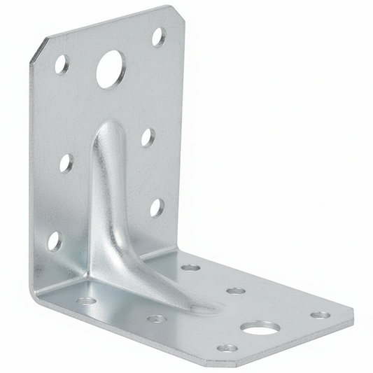 Angle Corner Brackets for Wood 70x70x55x2.0mm Galvanised Heavy Duty Steel L Braces Zinc Coated Metal Joist Sheet DIYUK