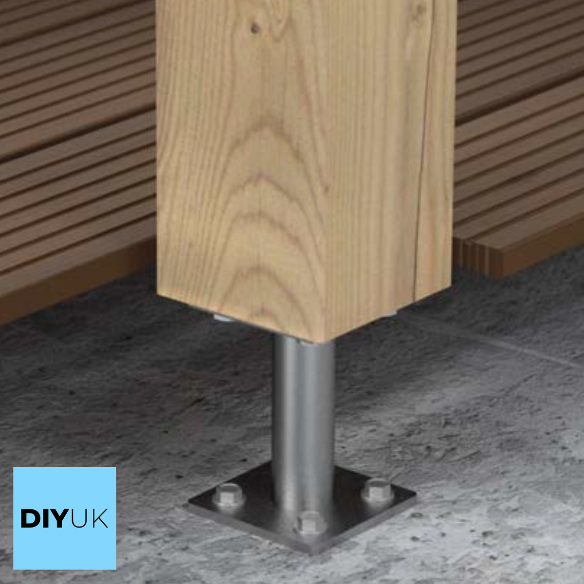 Bolt Down Elevated Post Base Support