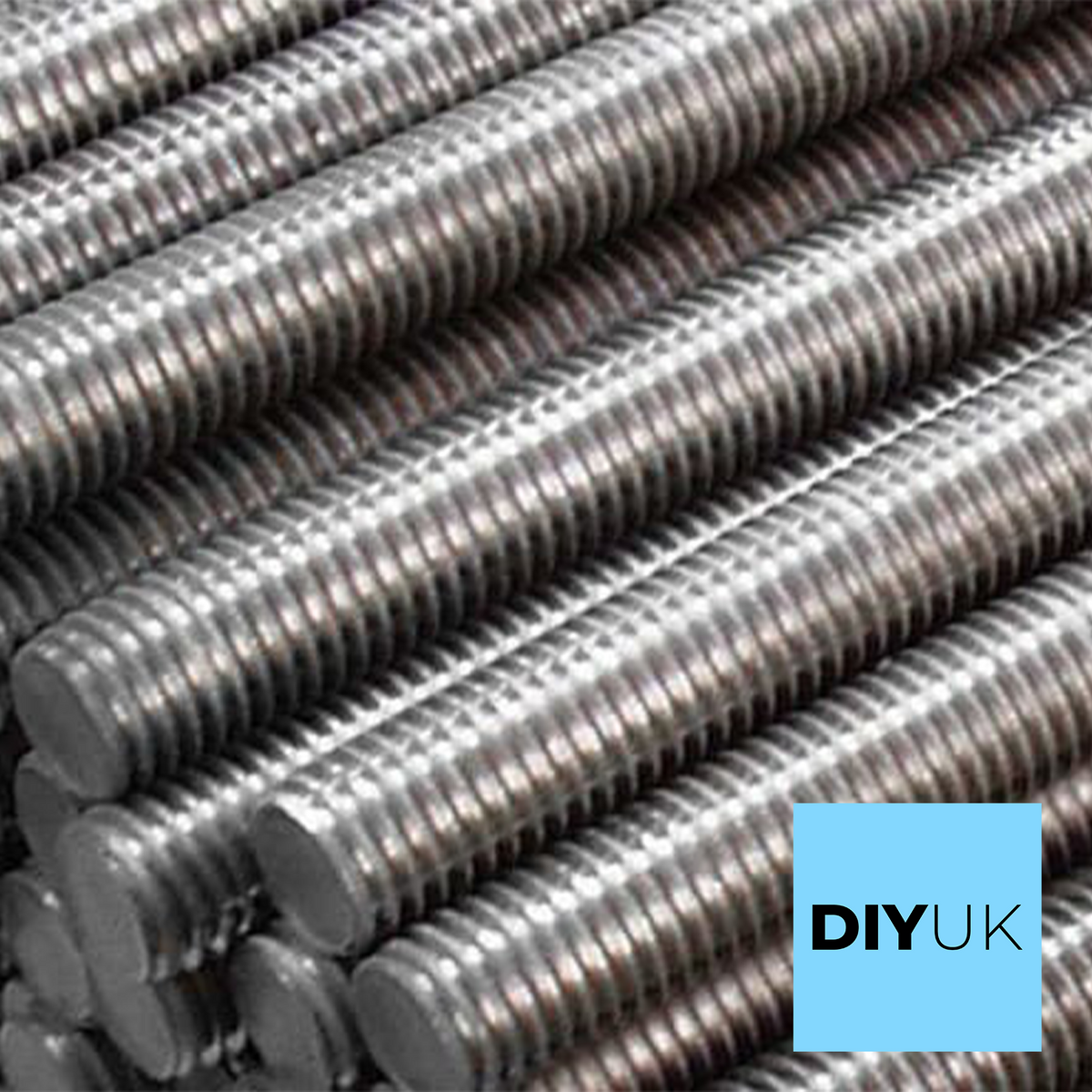 Fully Threaded Stud Bolts A2 Stainless Steel Right-Hand Thread Metal Rod for Studding, Durable Bolt Pole