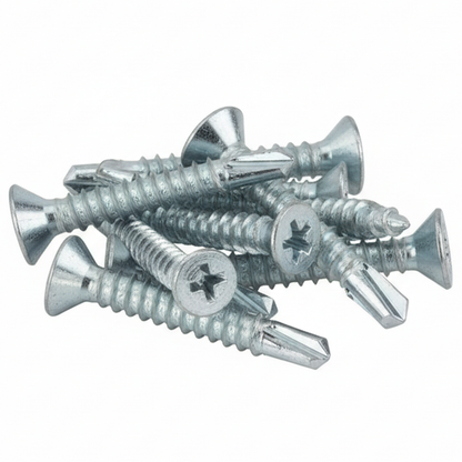 Self-Drilling Countersunk Screws Zinc Plated For Metal, Wood & PVC