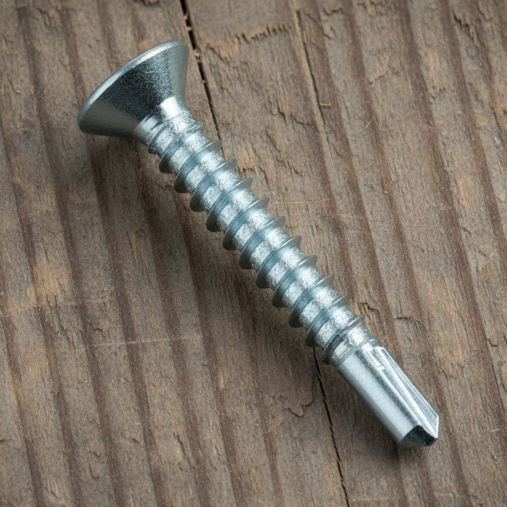 Self-Drilling Countersunk Screws Zinc Plated For Metal, Wood & PVC