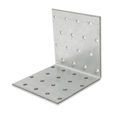 DIYUK Heavy Duty Galvanised Angle Brackets, 2.0mm Steel L Corner Brace for Wood, 40-200mm, 15 Sizes