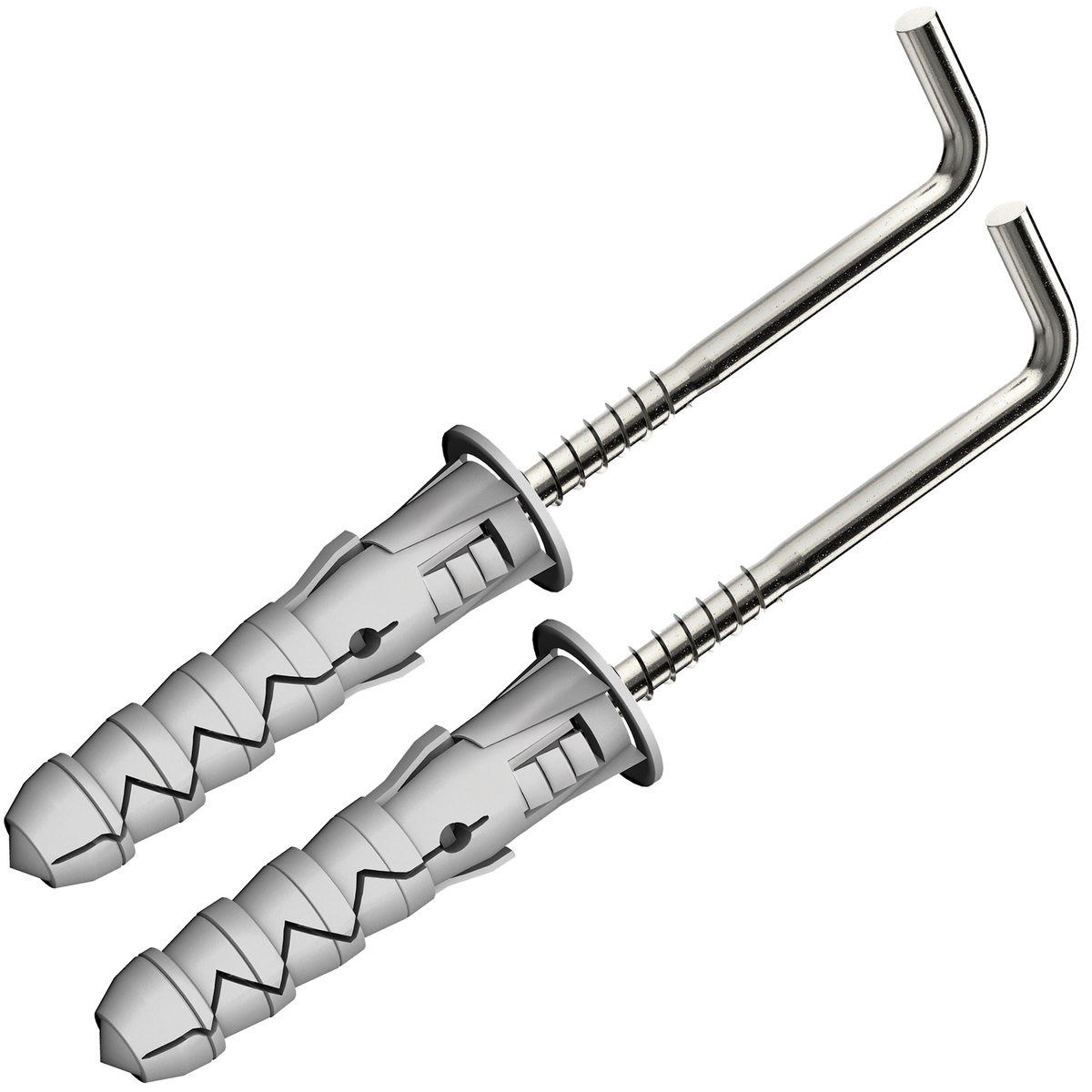 Heavy Duty L-Shaped Square Hook Screws with Wall Plugs