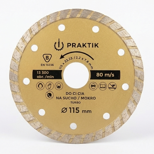 115mm Diamond Cutting Disc EN13236 Certified Turbo Blade 4.5" Concrete Stone Granite 13300RPM