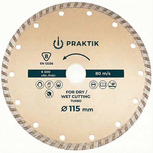 115mm Turbo Diamond Blade | 2.2mm Heavy Duty Disc for Porcelain & Stone