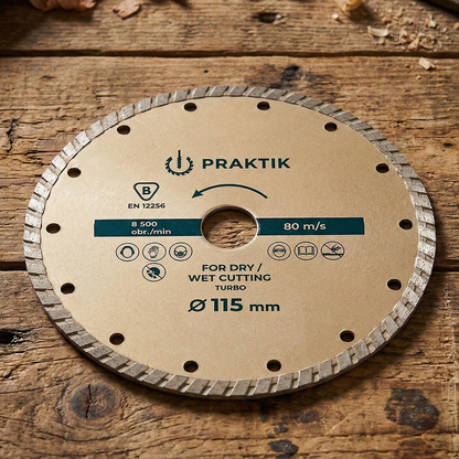115mm Turbo Diamond Blade | 2.2mm Heavy Duty Disc for Porcelain & Stone