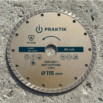 115mm Turbo Diamond Blade | 2.2mm Heavy Duty Disc for Porcelain & Stone