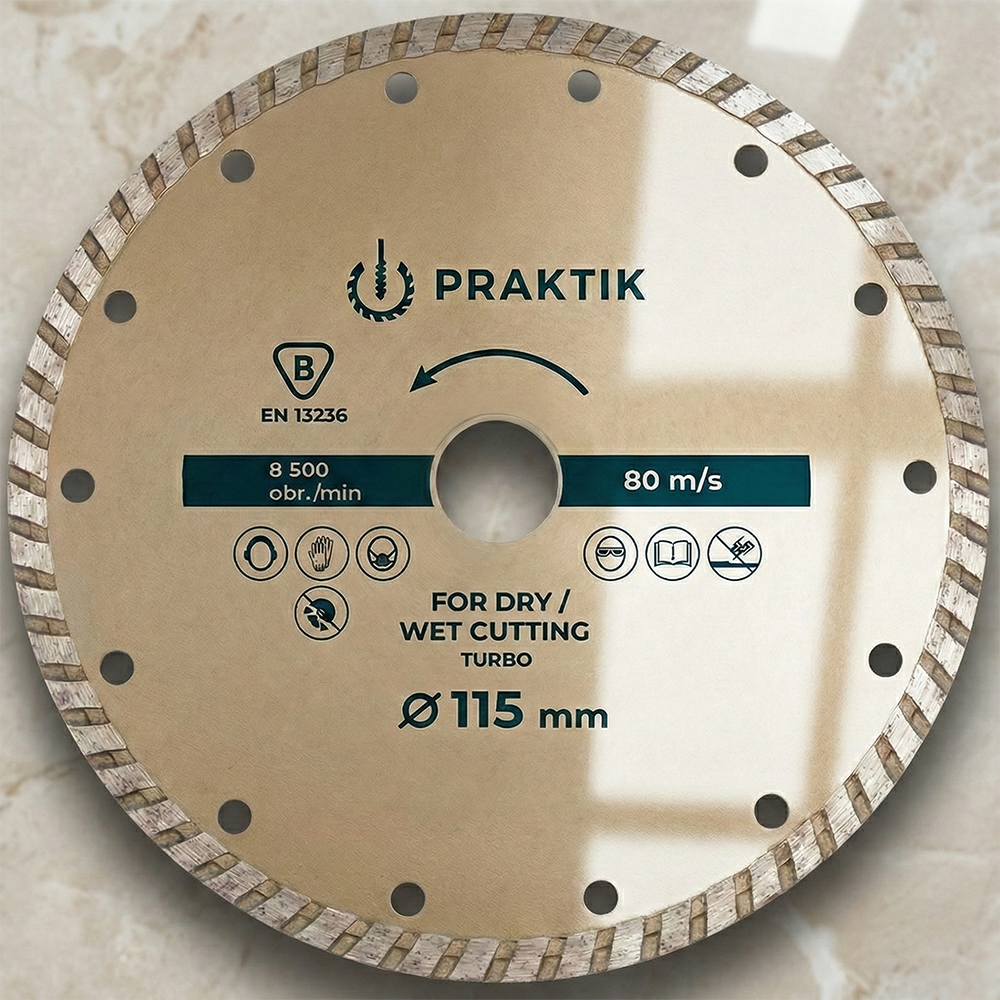 115mm Turbo Diamond Blade | 2.2mm Heavy Duty Disc for Porcelain & Stone