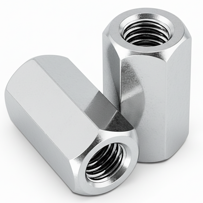 Hex Coupling Nut - Threaded Rod Connector Studding Extension DIN 6334 - BZP Steel