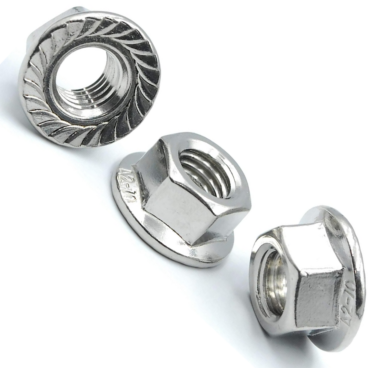 Serrated Flange Nuts Hex Flanged Nut A2 Stainless Steel DIN 6923
