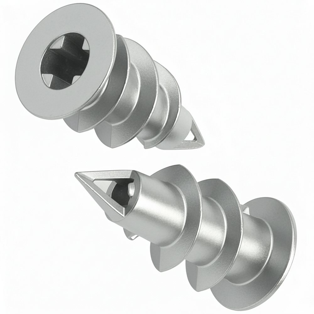 Zinc Metal Self-Drilling Plasterboard Wall Anchors Heavy Duty | Quick No Drill Drywall Plugs Speed Plug - DIYUK