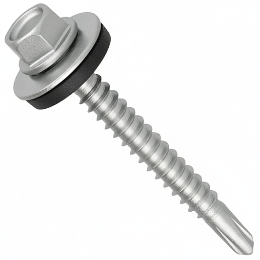 Hex Head Self Drilling Tek Screws EPDM Washer Zinc | Roofing & Cladding Metal Fixings