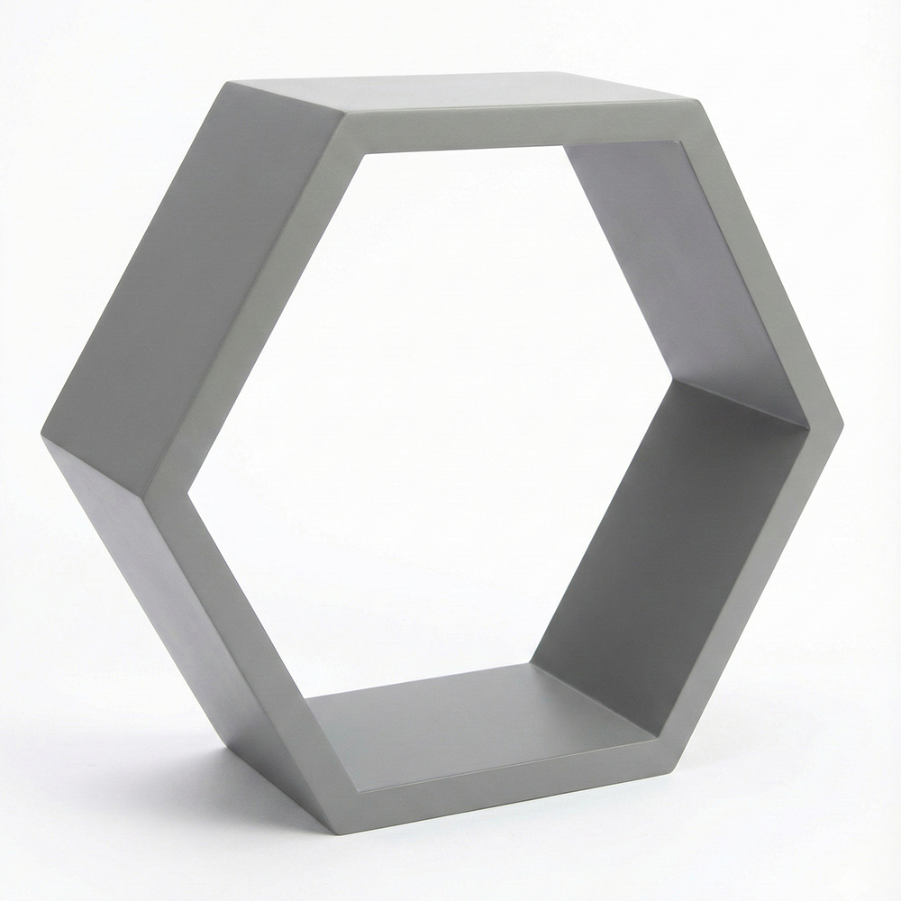 Premium Modular Hexagon Floating Shelf | 18mm Thick Heavy-Duty MDF Honeycomb Wall Display | Geometric 30cm x 26cm Shelving Unit for Lounge, Plant & Books | Made in EU