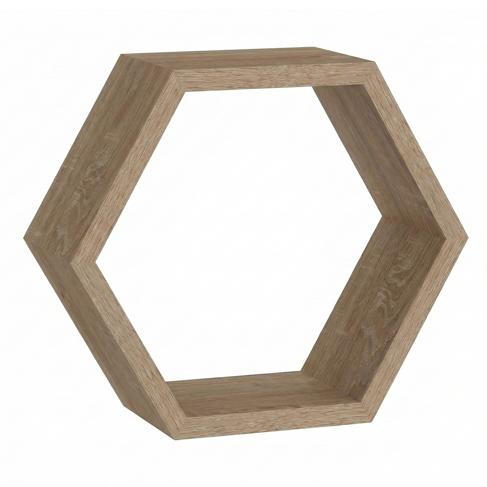 Premium Modular Hexagon Floating Shelf | 18mm Thick Heavy-Duty MDF Honeycomb Wall Display | Geometric 30cm x 26cm Shelving Unit for Lounge, Plant & Books | Made in EU