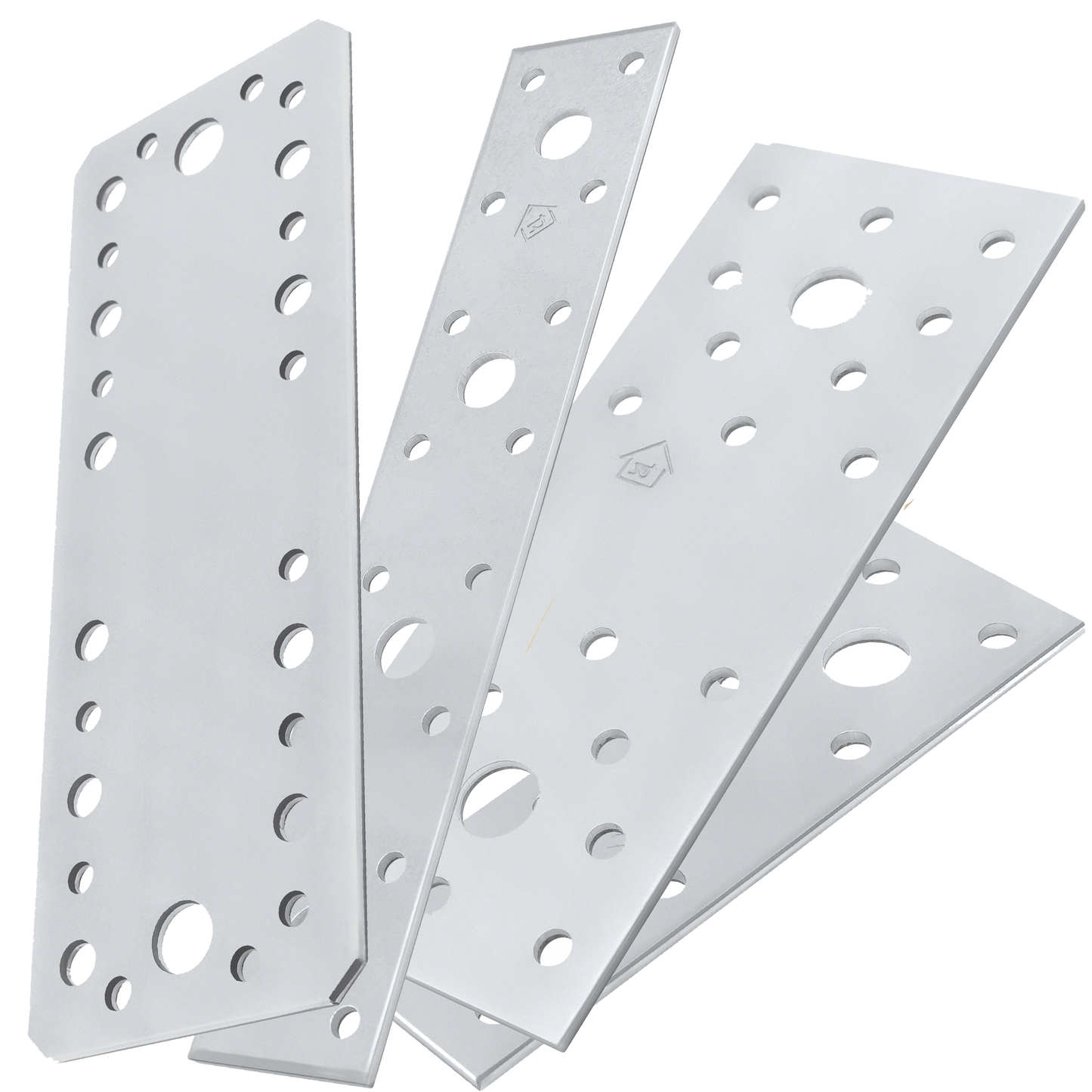 Steel Flat Metal Brackets 2.5mm Joining Mending Plates for Repairing Wood