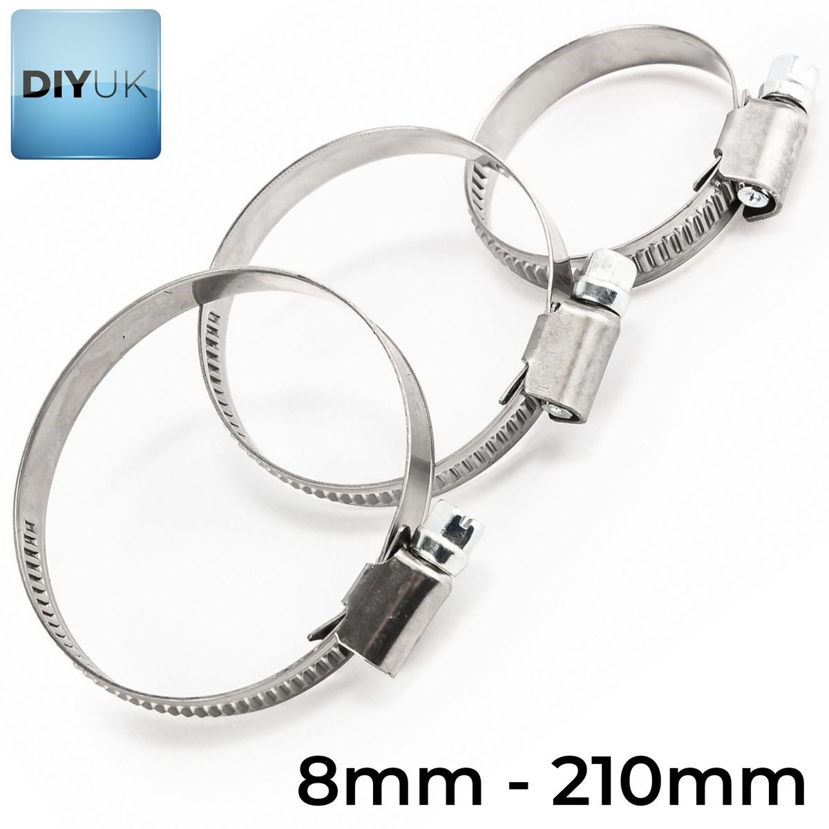 W2 Stainless Steel Worm Drive Hose Clamps - Pipe Clips